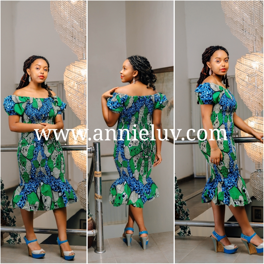 African Print Ankara Midi Dress